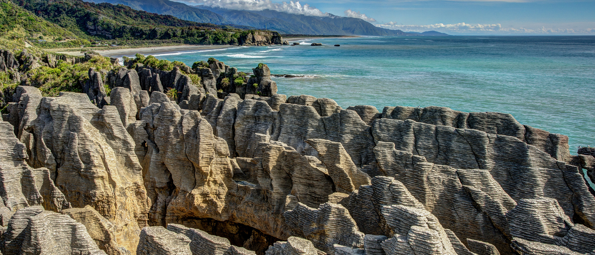 Pancake rocks and blowholes: 30 million years in the making