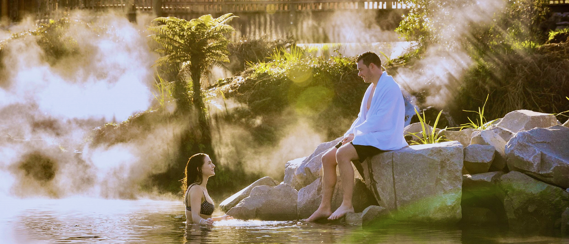 Soak in the free hot springs at Otumuheke Stream