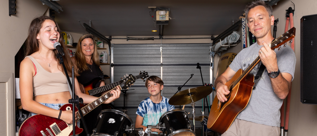 Forming a family band during lockdown