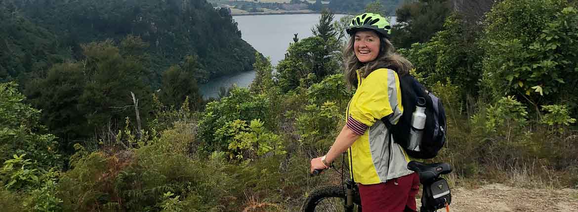 Riding the pumice path in Taupo