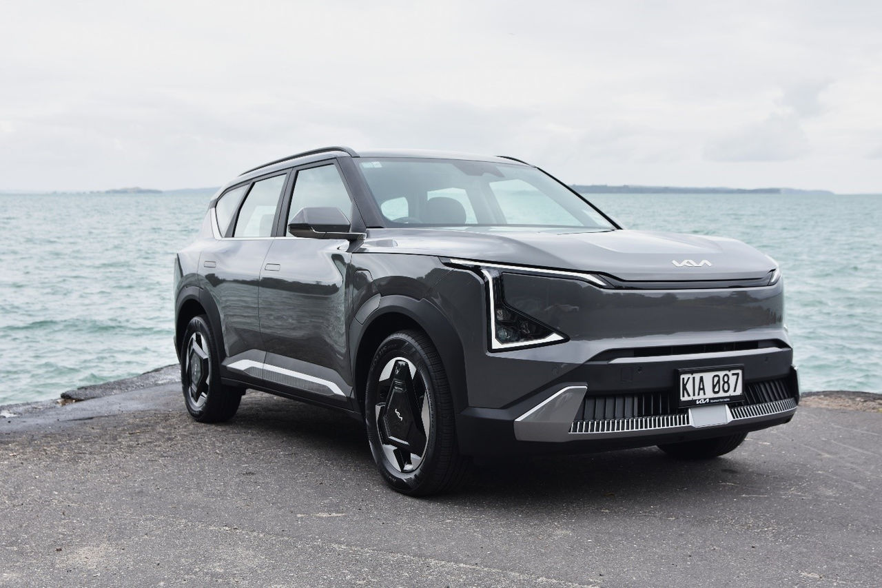 Parked Black Kia EV 5