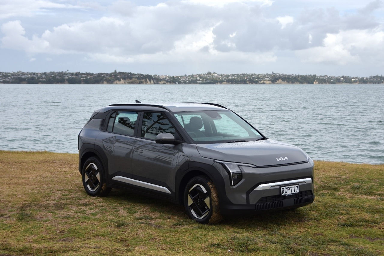 Parked Black Kia EV 3