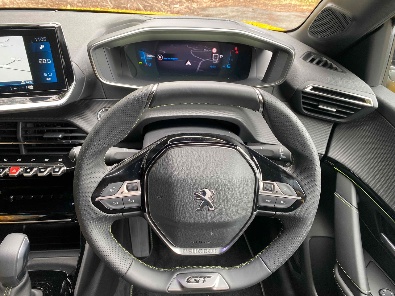 Steering wheel perspective