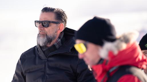Two men at the Audi Ice Experience