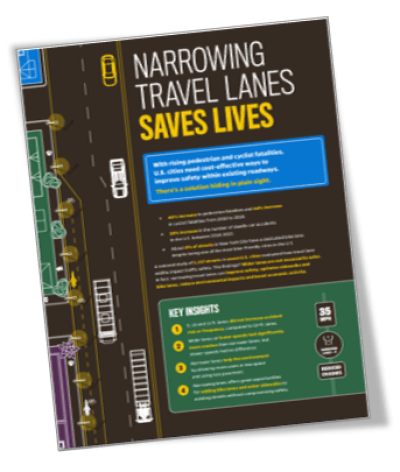 Report book for narrowing travel lanes saves lives