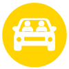 Car with two people icon