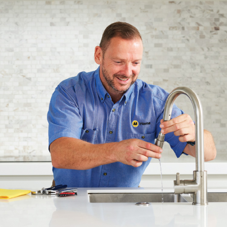 Man at sink