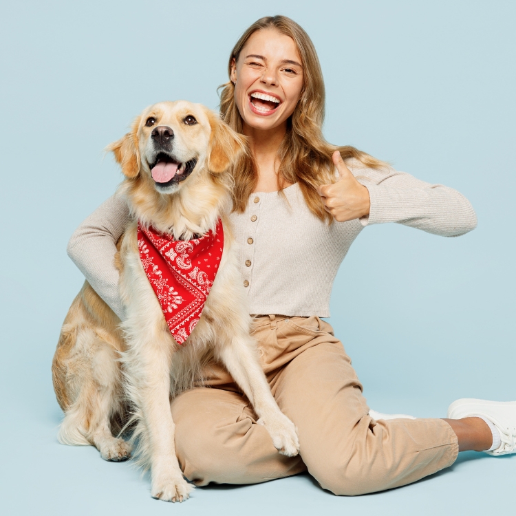 Woman with dog
