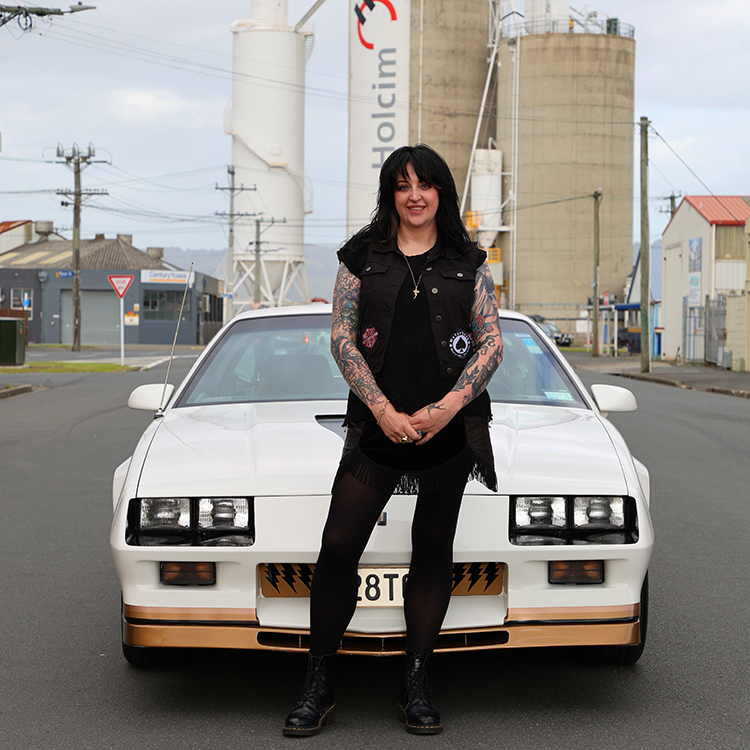 Erin and her Z28 in Dunedin.