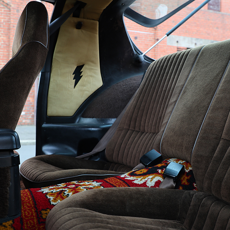 The interior of the Camaro fits with Erin's love of the 80s. 