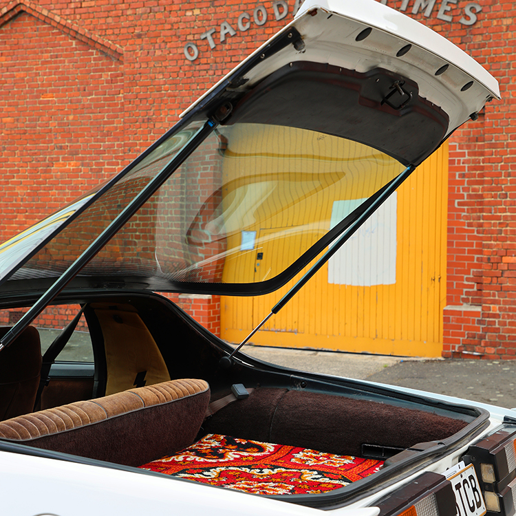 Erin has fitted out her classic Camaro with Axminster carpet.