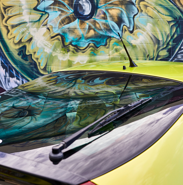 The Insight has an oversized rear window. Photo by Charlotte Anderson.