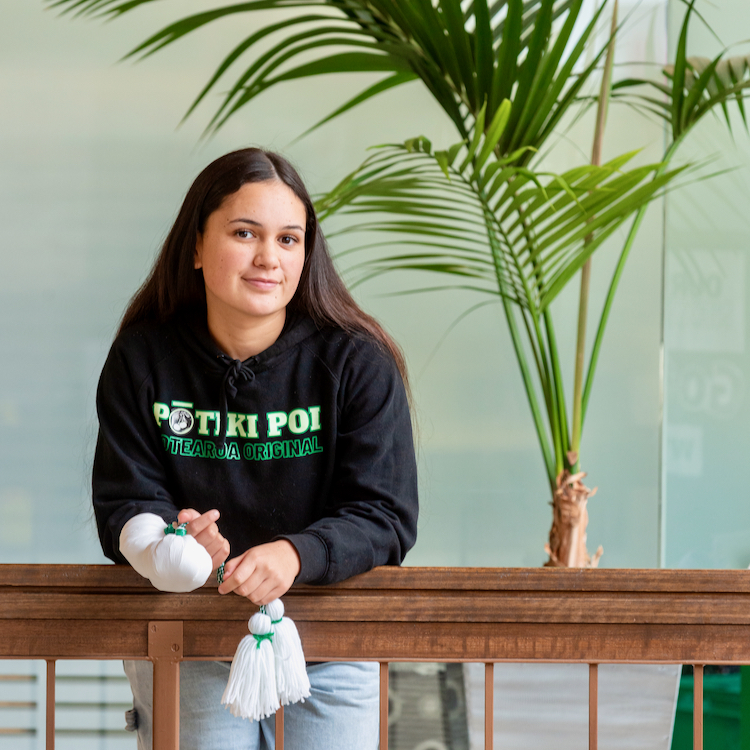 16-year-old Georgia Latu with some of her Pōtiki Poi.