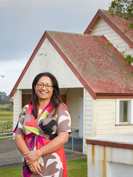 Hinerangi Himiona at Parawhenua marae in Ohaeawai, New Zealand