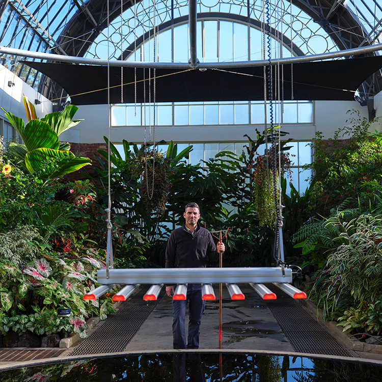 Jonathan Corvisy is Auckland Council’s site manager for Pukekawa Auckland Domain and responsible for overseeing the Wintergardens. Photo by Mark Smith.