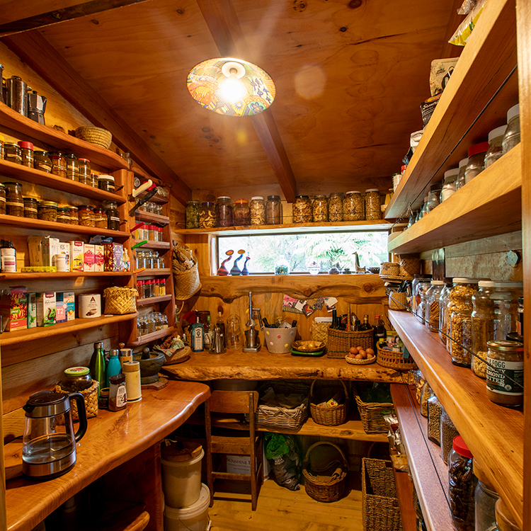 There are few straight edges in Brian Cooper's handcrafted home. Photo by Tim Cuff.