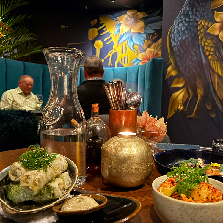 The glamorous Pacific-fusion menu at Manu.