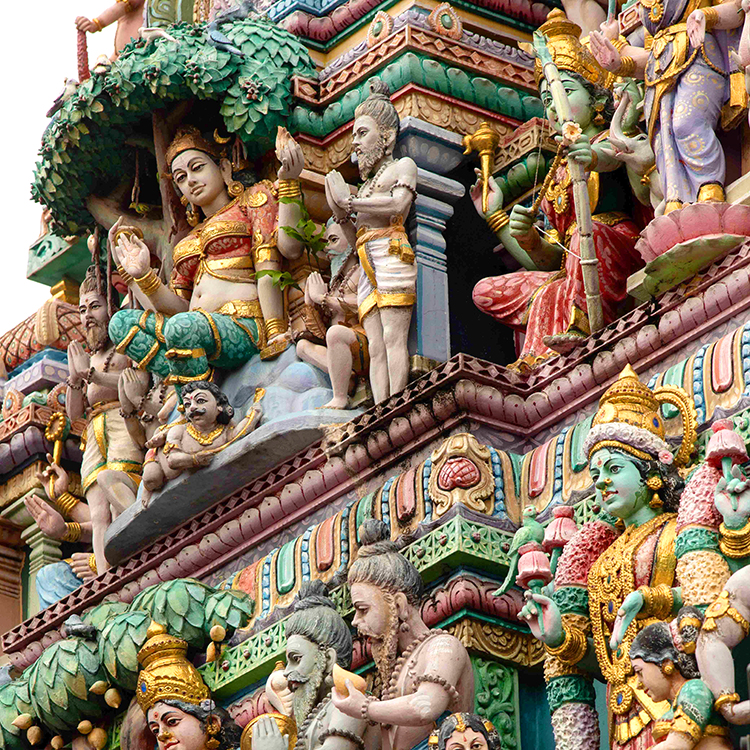 The famous Sri Veeramakaliamman Temple in Singapore. Photo by Tim Cuff.