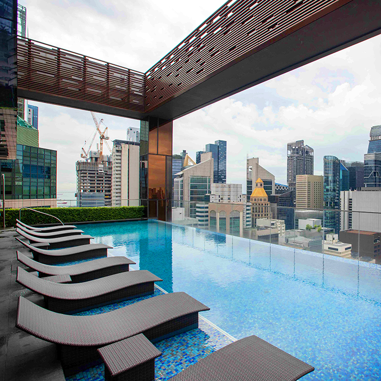 The rooftop pool at The Clan hotel. Photo by Tim Cuff.