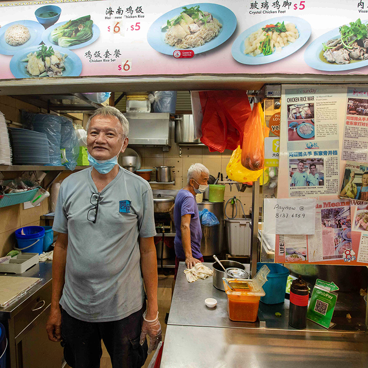 One of Singapore's famous hawker food stalls. Photo by Tim Cuff.