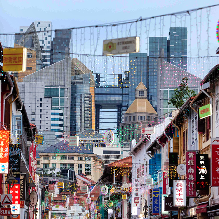 A busy Singapore streetscape. Photo by Tim Cuff.
