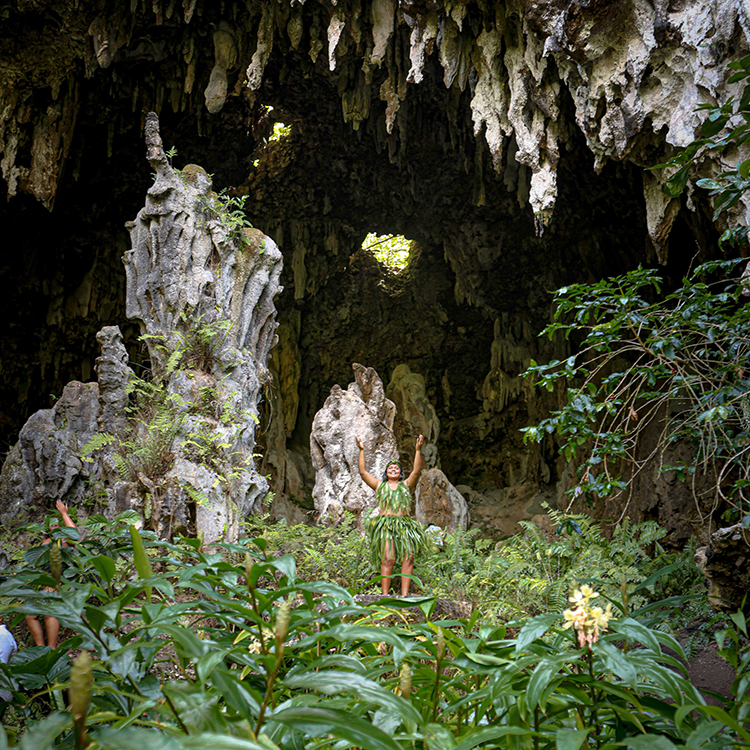  The cave of Ana A'eo on Rurutu. Photo by Melanie Maganias