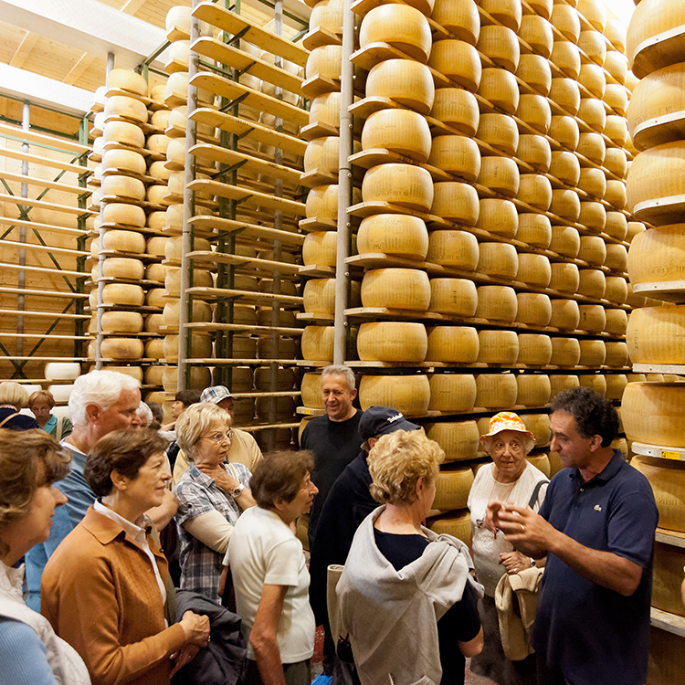  A tour of one of the local Parmigiano Reggiano dairies. Photo by Roberto Leoni.