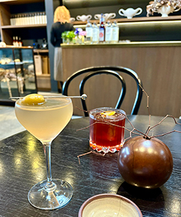 Luxury fine dining cocktails