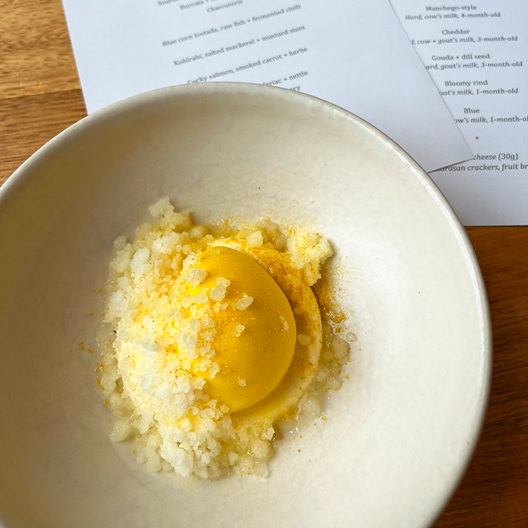 Cumquat sorbet, one of many taste sensations on The Agrarian Kitchen’s lunch menu.