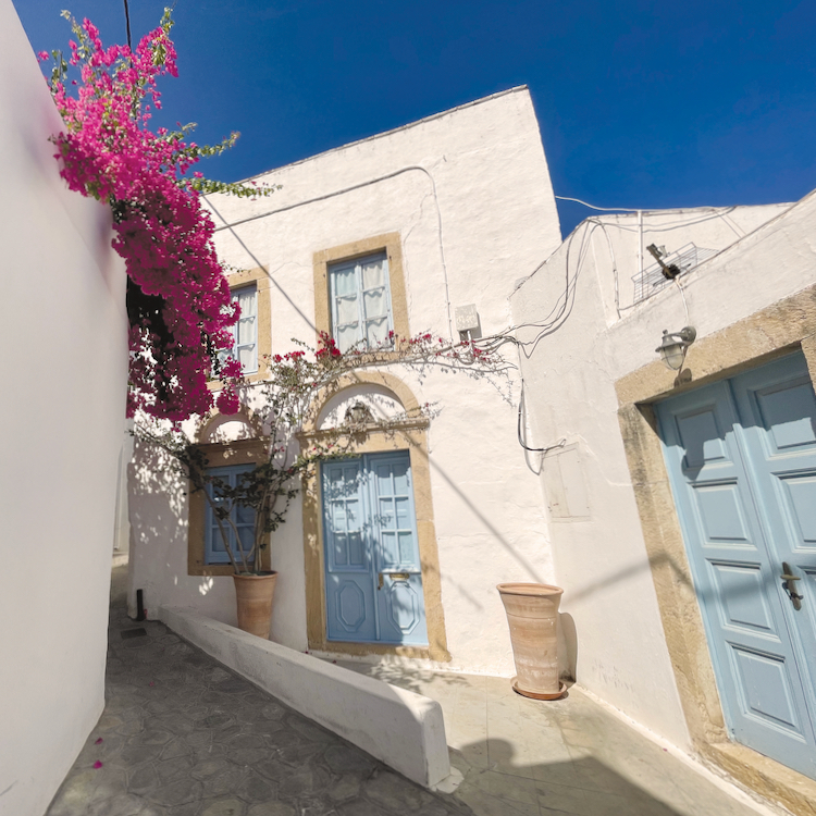 The streets of Lindos, Rhodes.