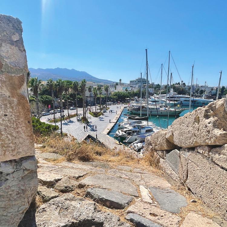 A view of Kos town from Nerantzia Castle.