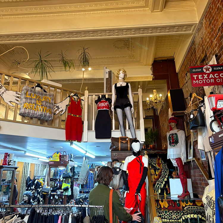 Hunters and Collectors stocks glamorous designer labels. Photo by Jo Percival. 