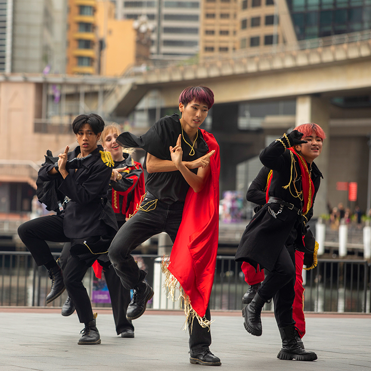 Performers in Sydney. Photo by Tim Cuff.