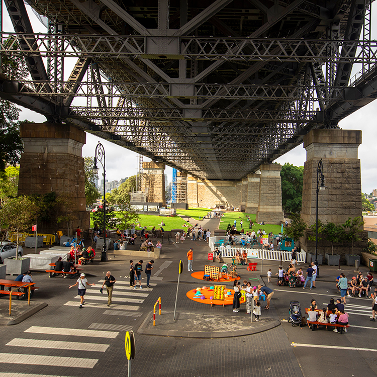 Underneath Sydney's Harbour Bridge. Photo by Tim Cuff.