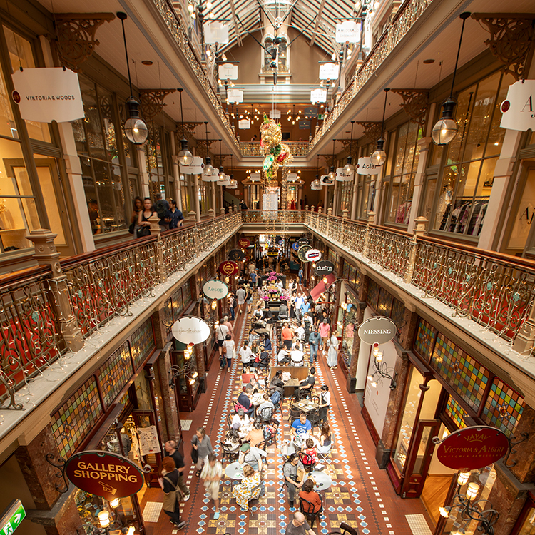 An iconic Melbourne shopping arcade. Photo by Tim Cuff.