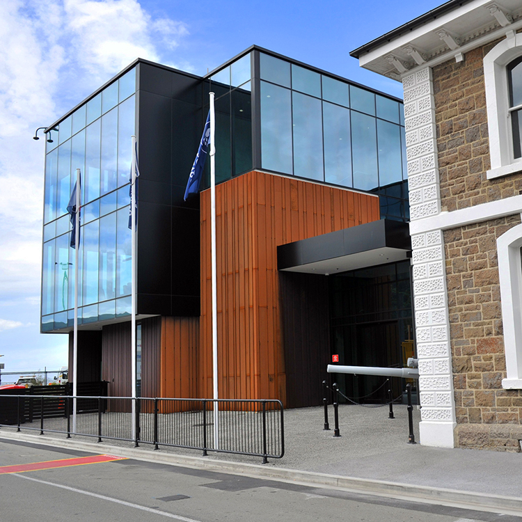 The old and new sections of Port Chalmers Museum.