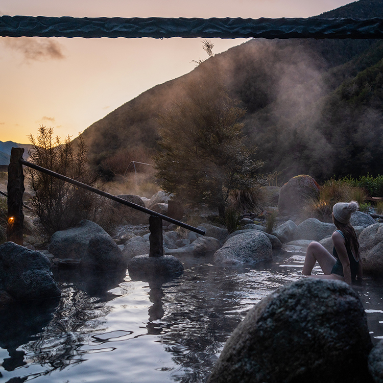  Enjoy a beautiful natural outdoor bathing experience at Maruia Hot Springs on the West Coast.