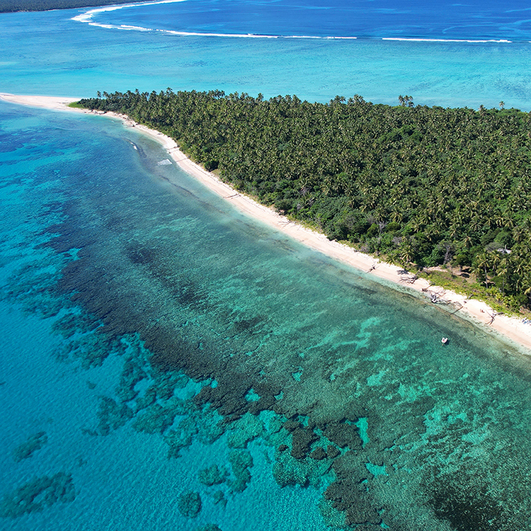 Aerial shot of Tonga