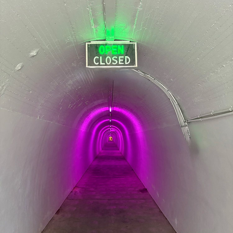  The new lighting display in the Durie Hill Tunnel is a must-see. Photo by Jo Percival.