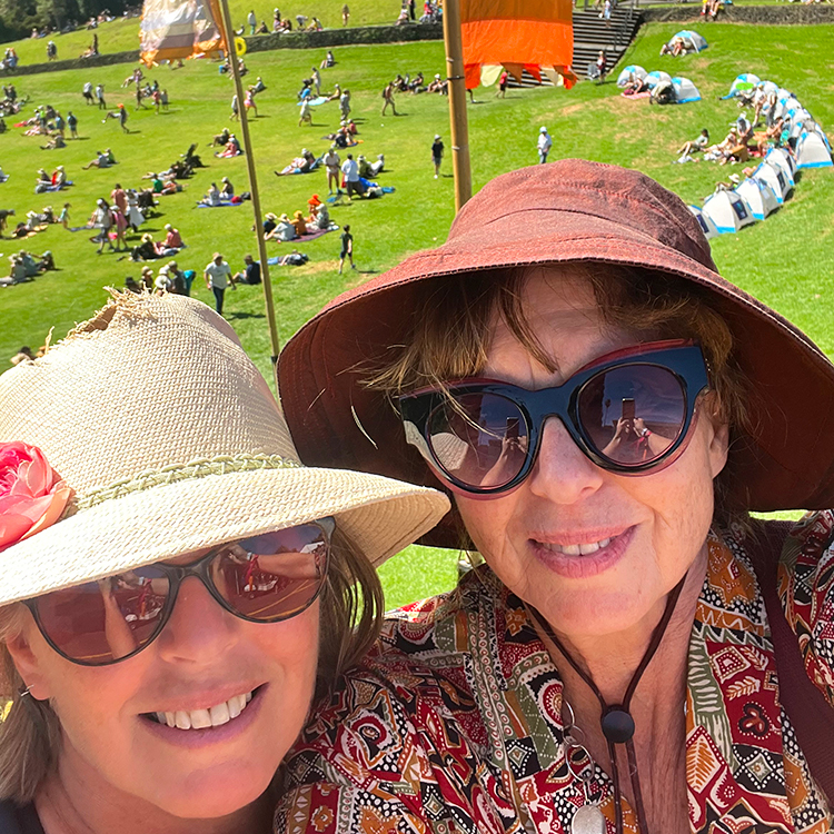 Enjoying the laidback atmosphere at WOMAD.