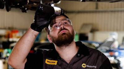 AA Motoring employee working on a car