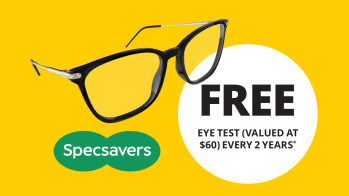 Free eye test every 2 years offer from Specsavers