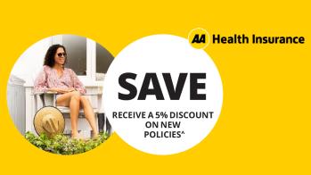 Save with receiving a 5% Discount on new policies with AA Health Insurance