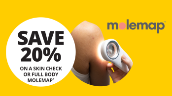 Save 20% on a skin check or full body mole map