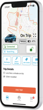Mockup of Mevo service on a smartphone