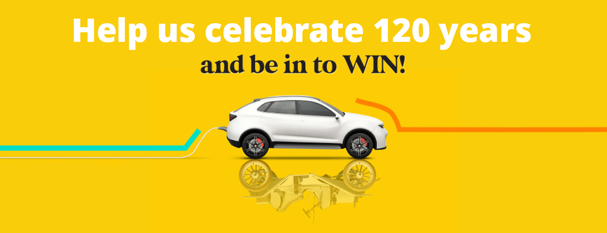 Help us celebrate 120 years and be in to win banner photo 