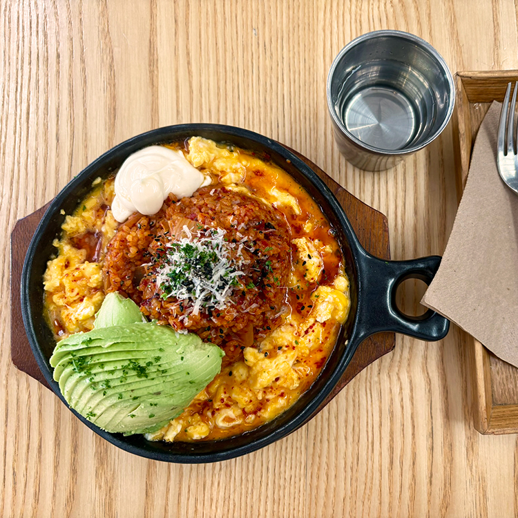 A huge kimchi omelette at Child Sister. Photo by Jo Percival.