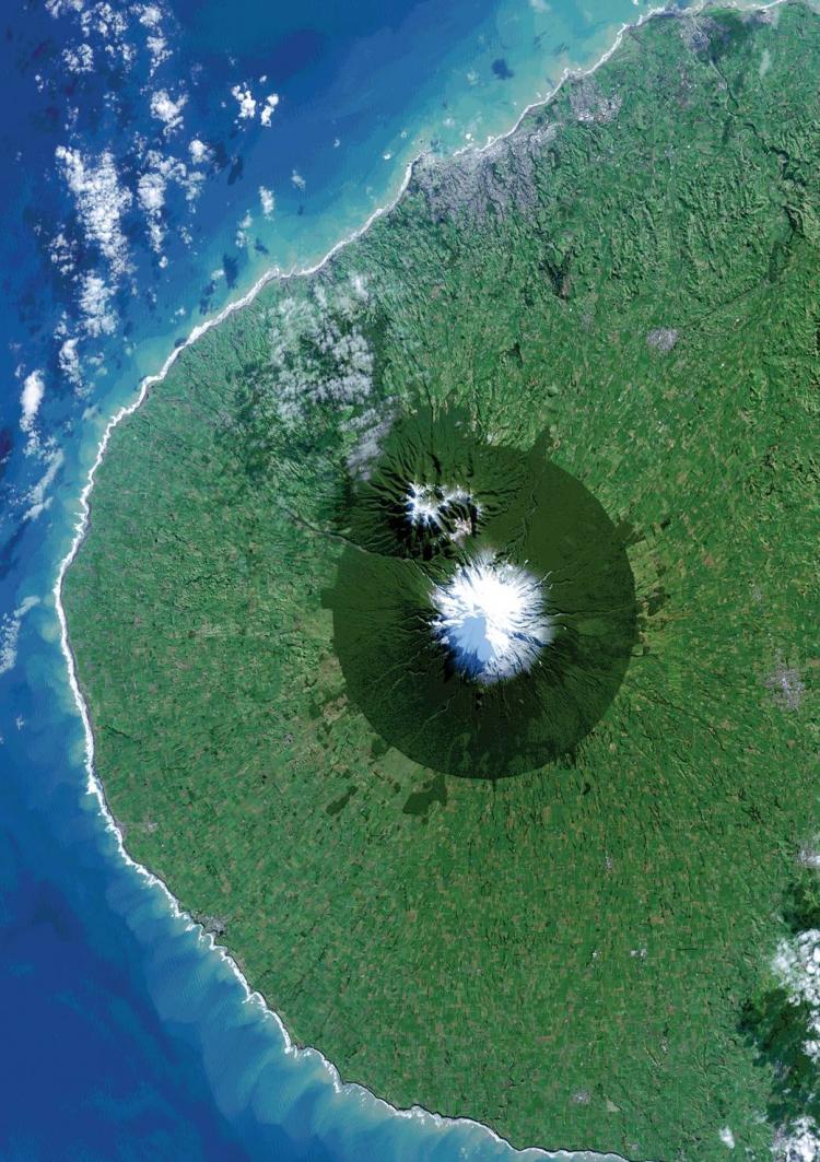 Mount Taranaki from above
