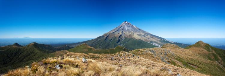 Mount Egmont Taranaki from the summit of Pouākai