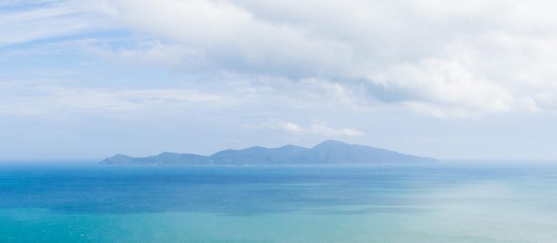 The silhouette of Kāpiti Island